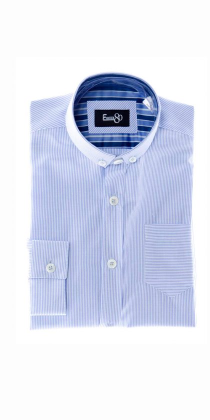 1880 Boys Powder Blue Striped Shirt