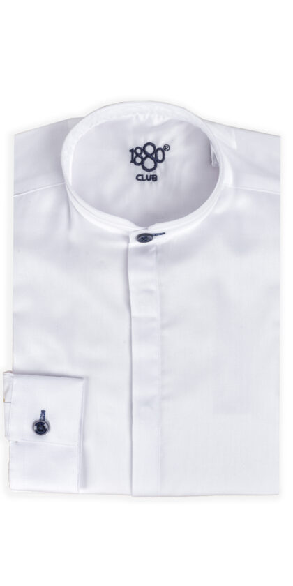 1880 Boys White Grandfather Collar Shirt