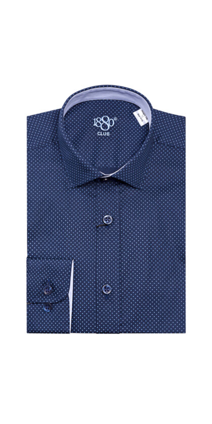 1880 Boys Navy Polka Dot Shirt