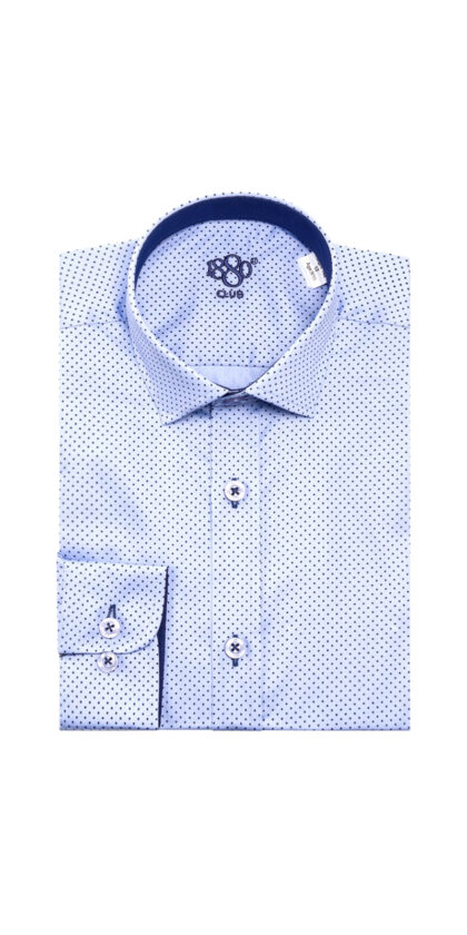 1880 Boys Blue Polka Dot Shirt