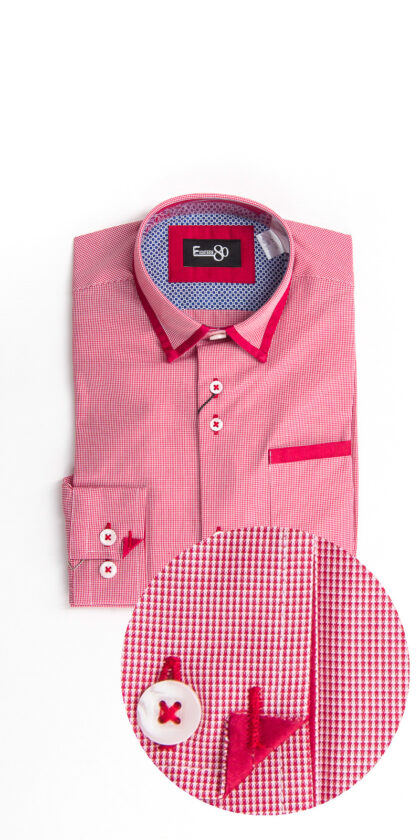 1880 Boys Red Check Shirt