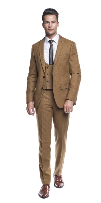 Richards - Mustard 3 Piece Slim Fit Suit