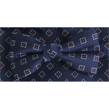 Boys Navy Floral Bowtie Set