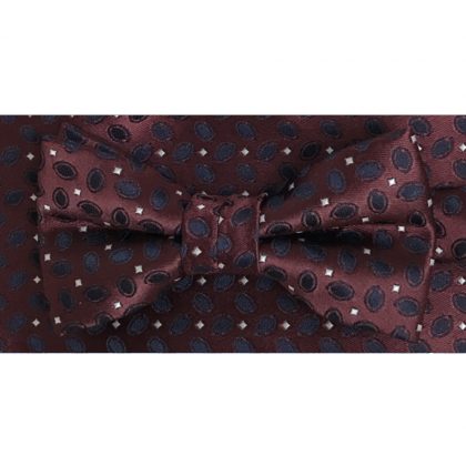 Boys Paisley Bowtie Set - Wine