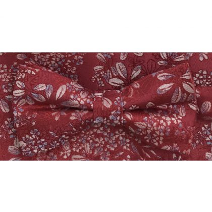 Boys Red Floral Bowtie Set