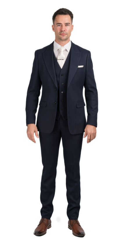 Henri - Navy Wedding - 3 Piece Slim Fit Suit