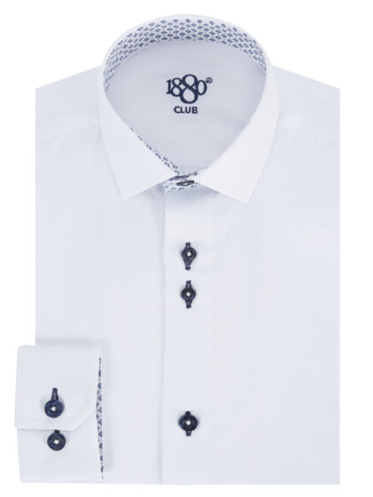 Boys White shirt with textured finish