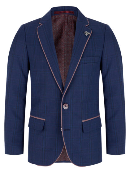 Boys Navy with Pink Trim Jacket