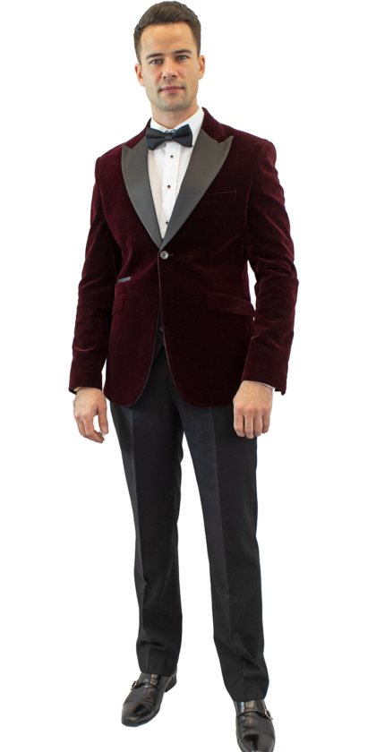 Burgundy Velvet Dinner Jacket