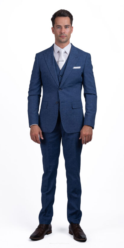 Rock - Slim Fit Navy 3 Piece Wedding Suit