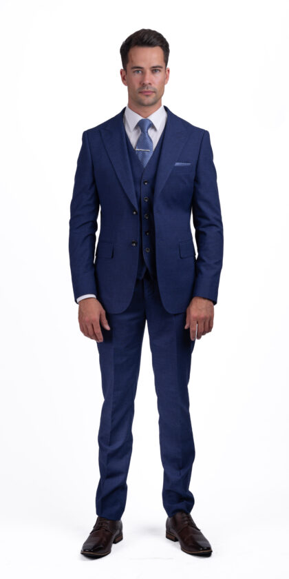 Cluxton Cobalt Blue Debs & Occasions - 3 Piece Slim Fit Suit