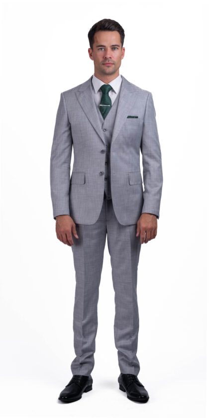 Sheeran - Light Grey 3 Piece Slim Fit Wedding Suit