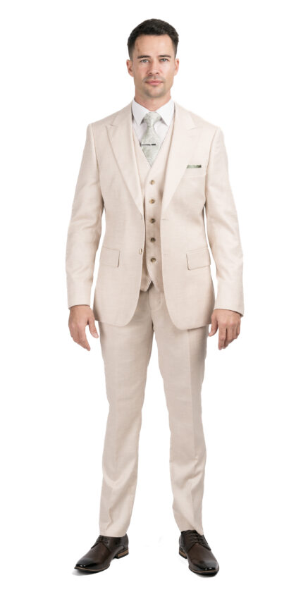 Warm Beige Lightweight 3-Piece Suit