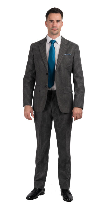 McGrath - 2 Piece Grey Pinstripe Suit