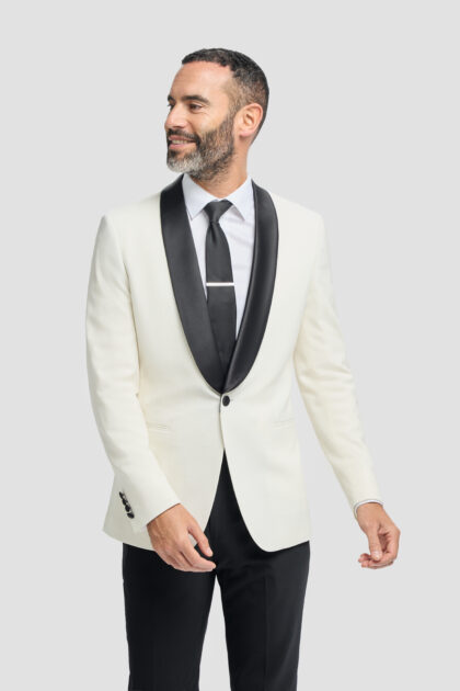 White Shawl Tuxedo Jacket