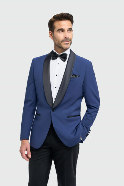 Blue Shawl Tuxedo Jacket