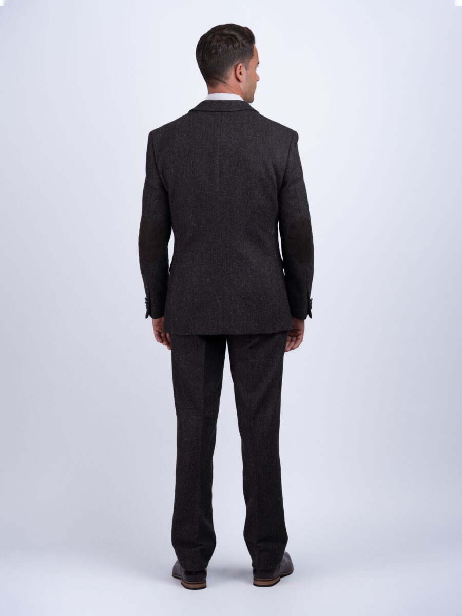 Brown Hopsack Tweed Three-Piece Suit - Image 7