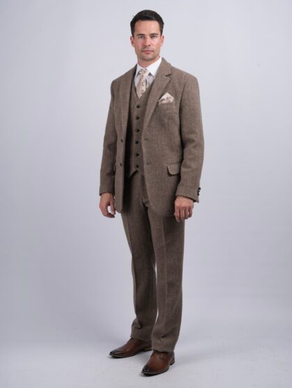 Fawn Tweed Three-Piece Suit