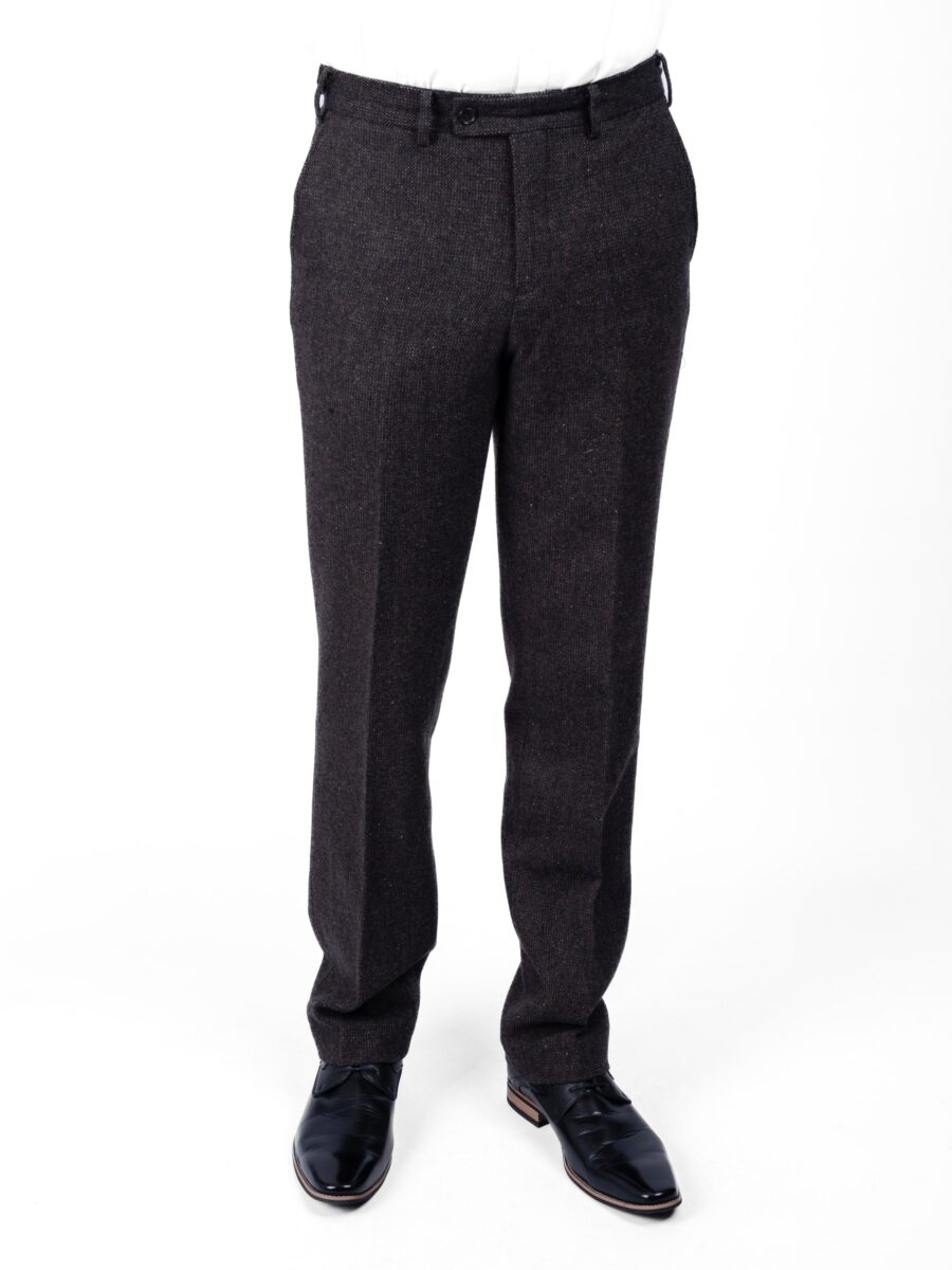 Brown Hopsack Tweed Three-Piece Suit - Image 10